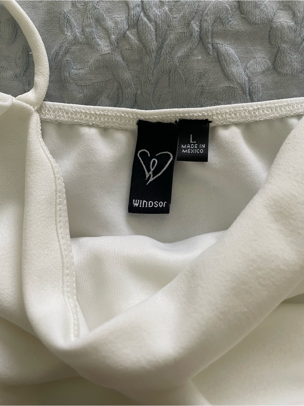 Windsor White Cowl Neck Mini Dress/Skort with Spaghetti Straps - Picture 5 of 6